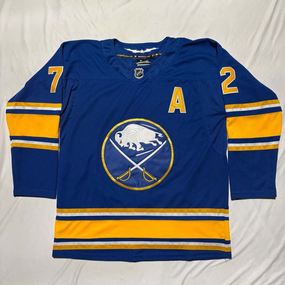 Tage Thompson Sabres Fanatics Authentic Pro Hockey Jersey Size 52 Fight Strap